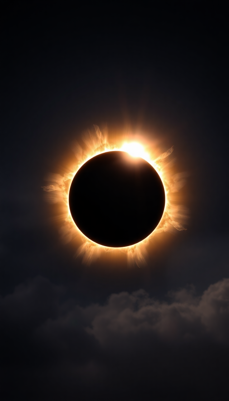 Baroque Solar Eclipse Corona Diamond Ring Wallpaper