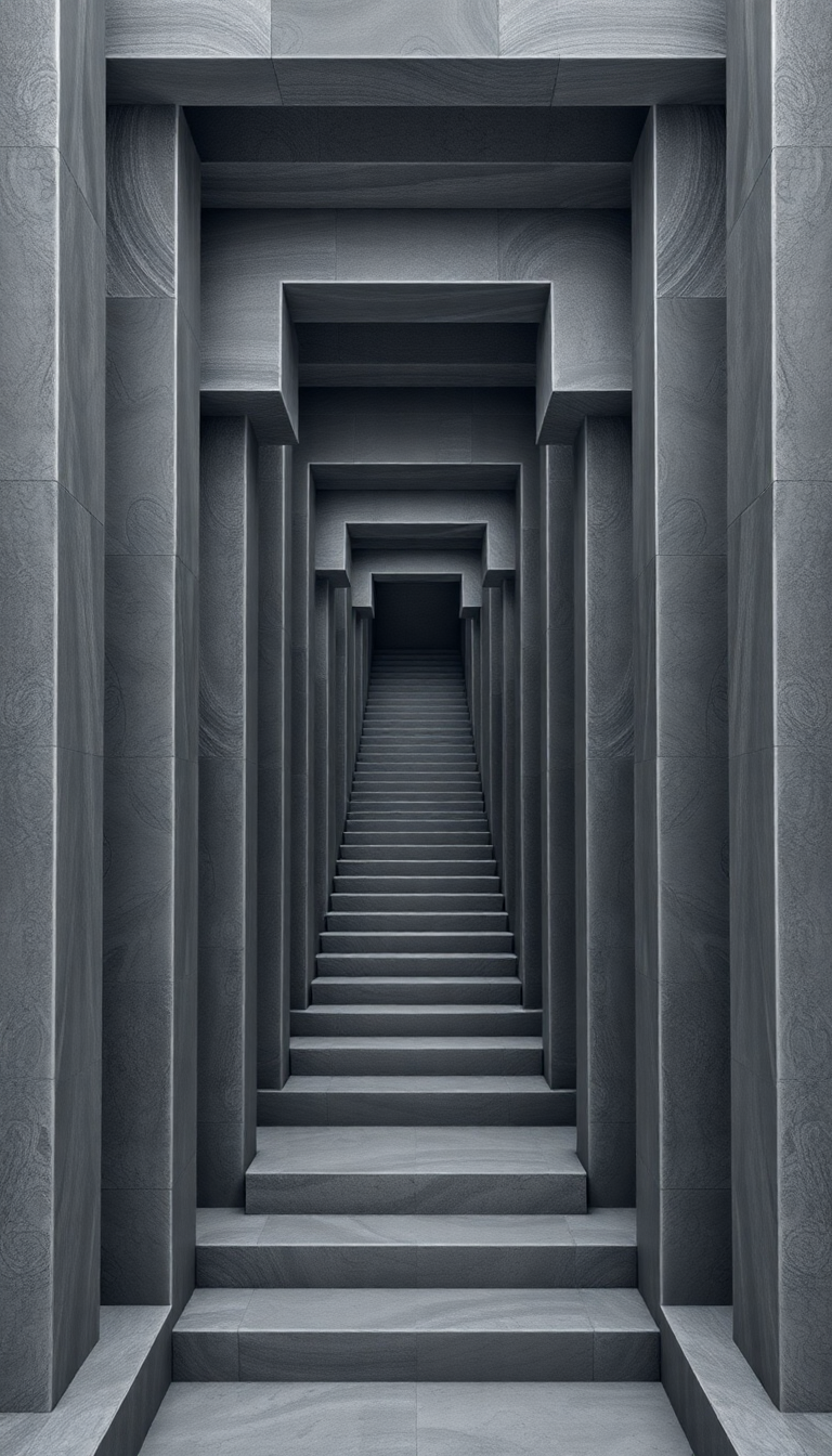 Impossible Geometry Escher Style Infinite Stairs Digital art Elite Wallpaper