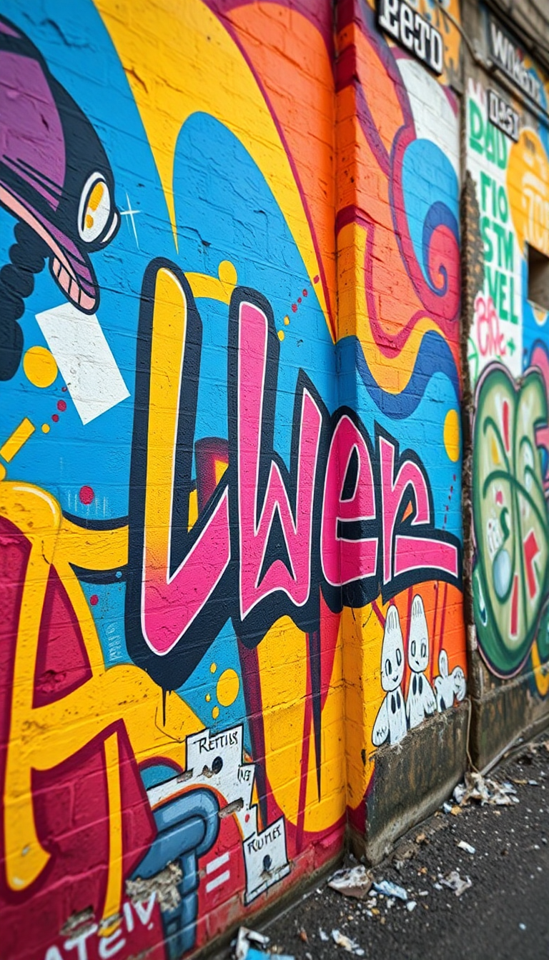 Iridescent Raw Street Art Mural Wallpaper