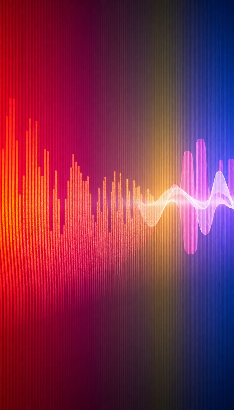 Matte Frequency Colorful Visualized Waves Digital art Wallpaper