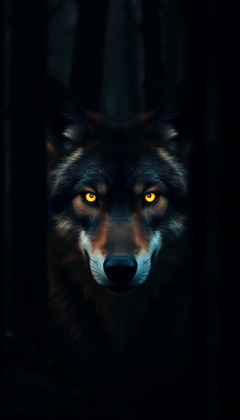 Bold Eyes Glowing In Dark Digital art Wallpaper