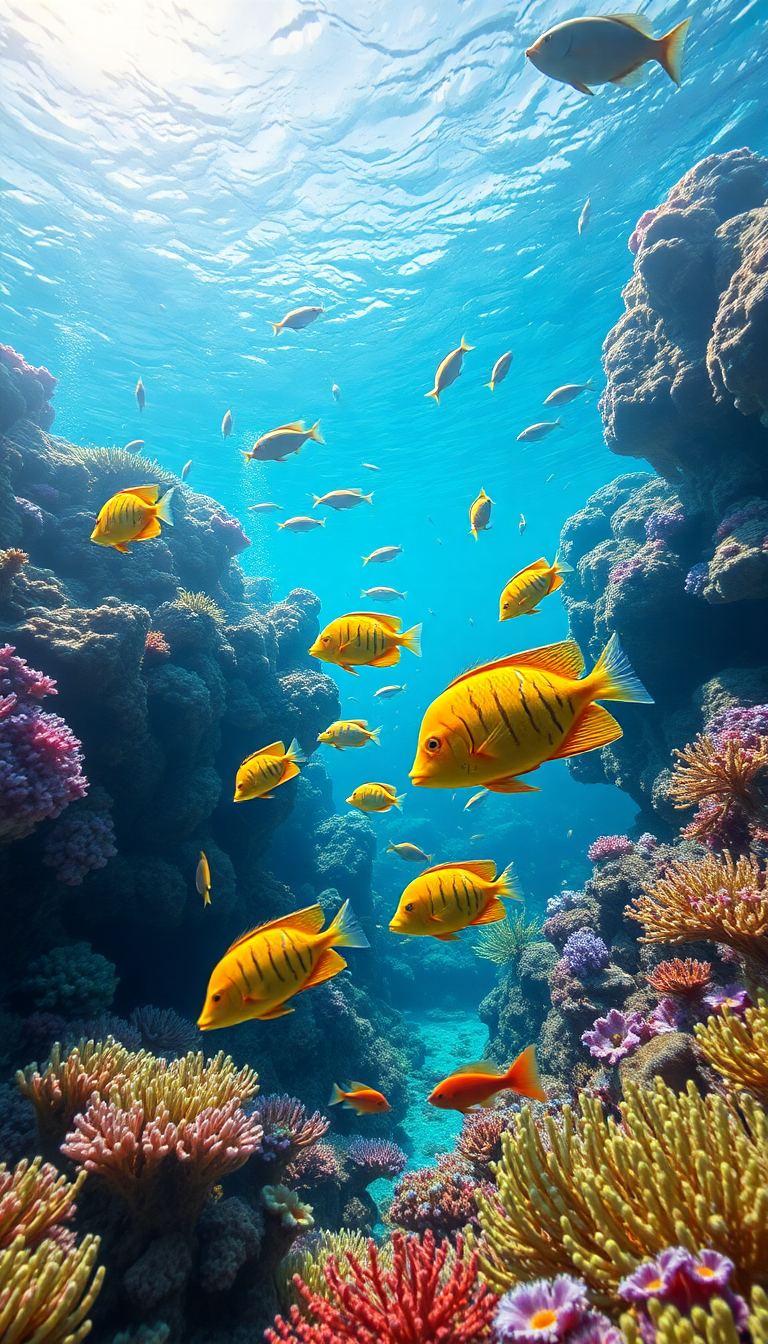 Wild Coral Reef Vibrant Fish Tropical Wallpaper