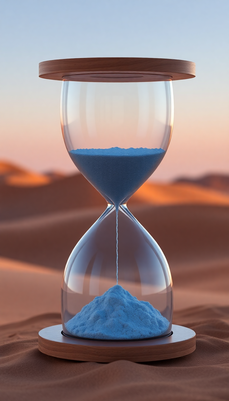 Hourglass Containing Ocean Sleek HD Wallpaper