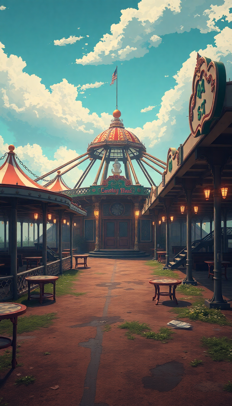 Grand Premium Abandoned Amusement Park Wallpaper