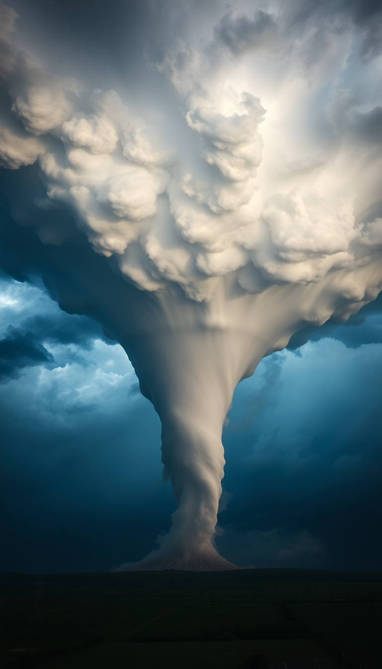 Eternal Supercell Thunderstorm Dramatic Tornado Forming Wallpaper