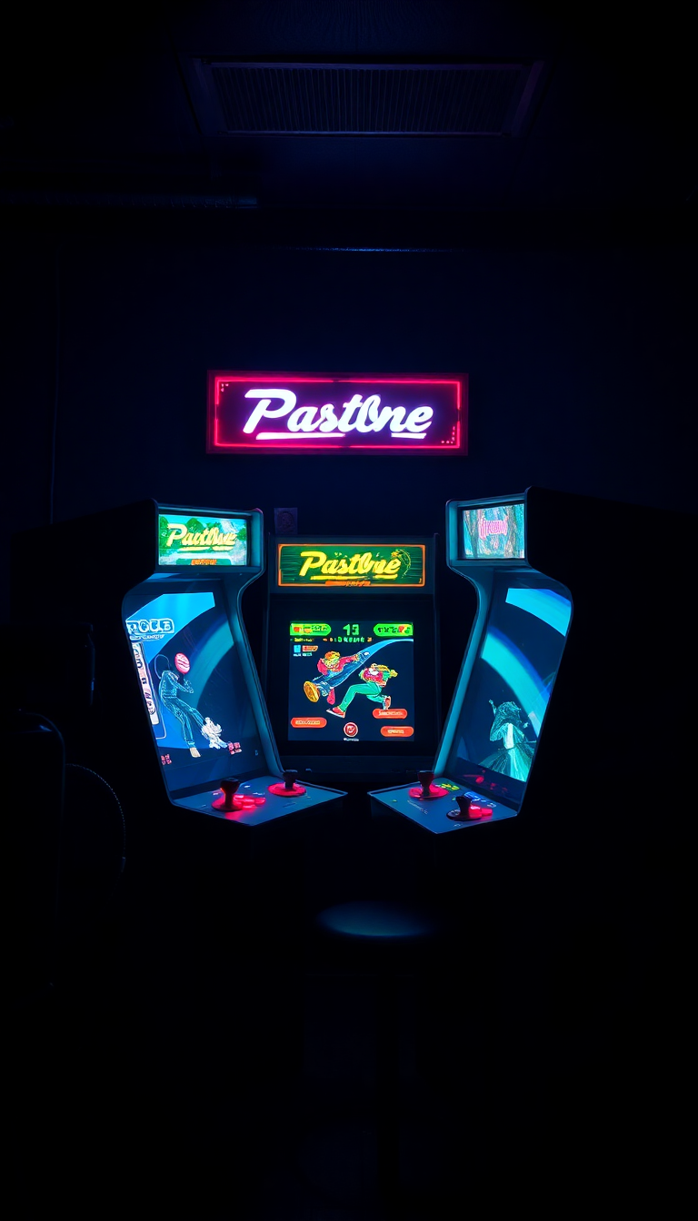 Photorealistic Surreal Arcade Machines Dark Wallpaper