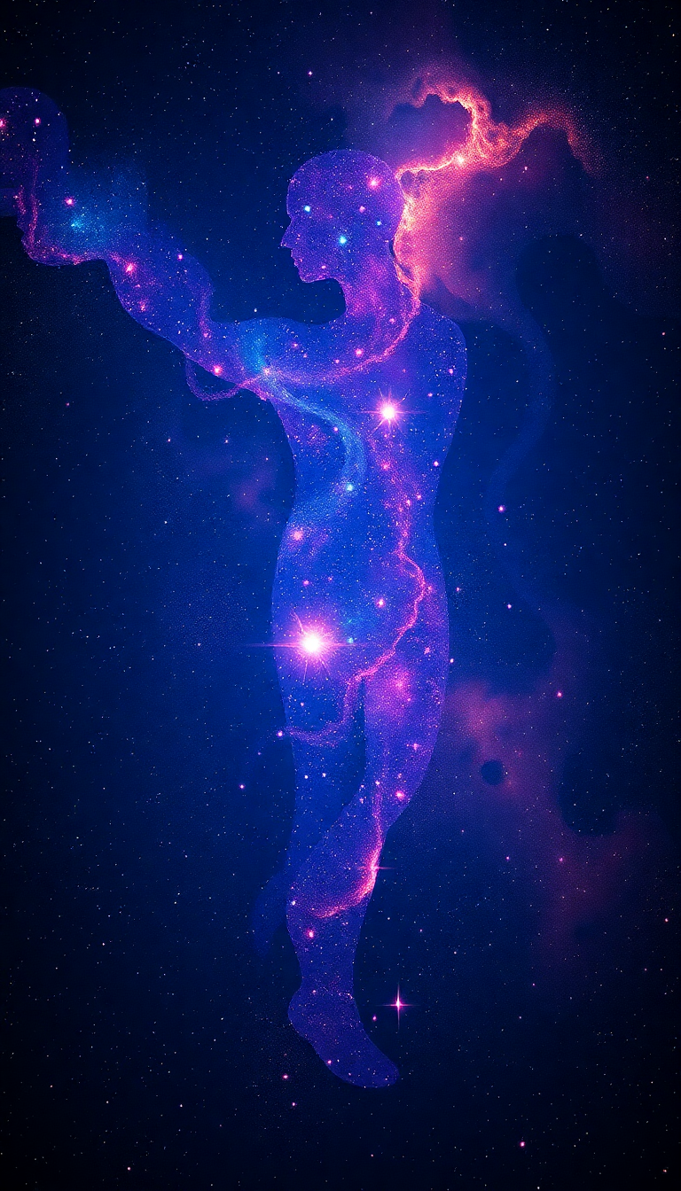 Matte Person Made Galaxies Cosmic Human Wallpaper