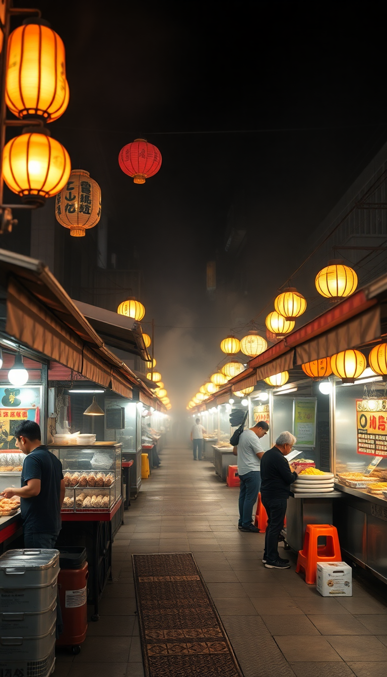Night Market Street Pure HD Wallpaper