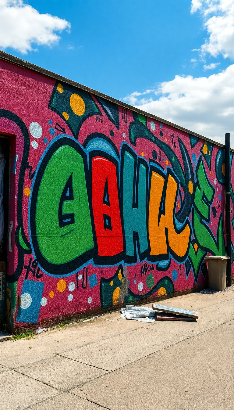 Street Art Mural Colorful Wall Photorealistic Wallpaper