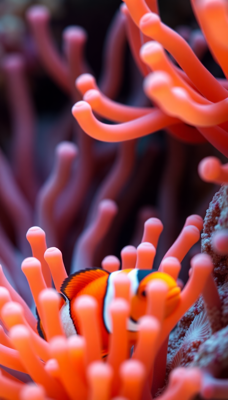 Crisp Vibrant Macro Clownfish And Photorealistic Wallpaper