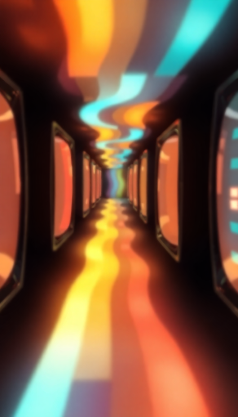 Tropical Modern Vintage Television Static Wallpaper