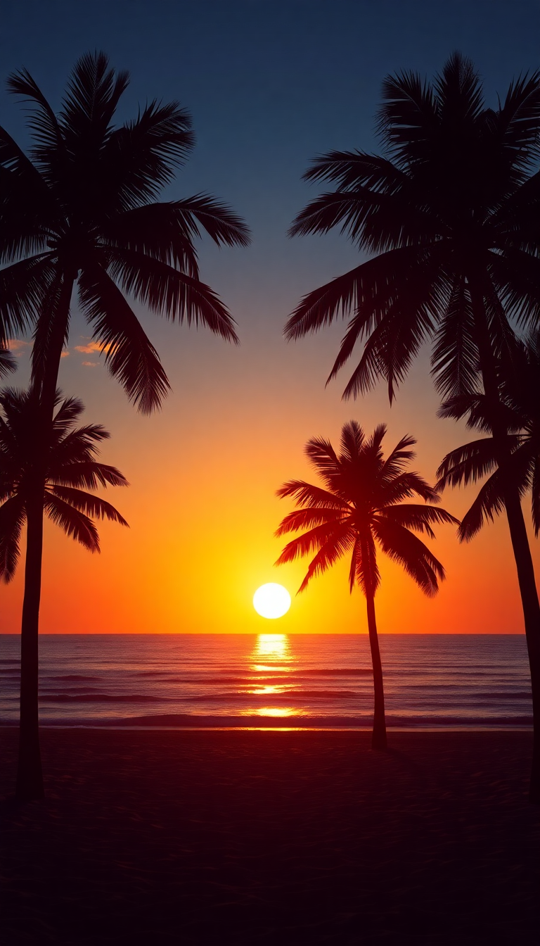 Summer Sunset Beach Classic HD Wallpaper