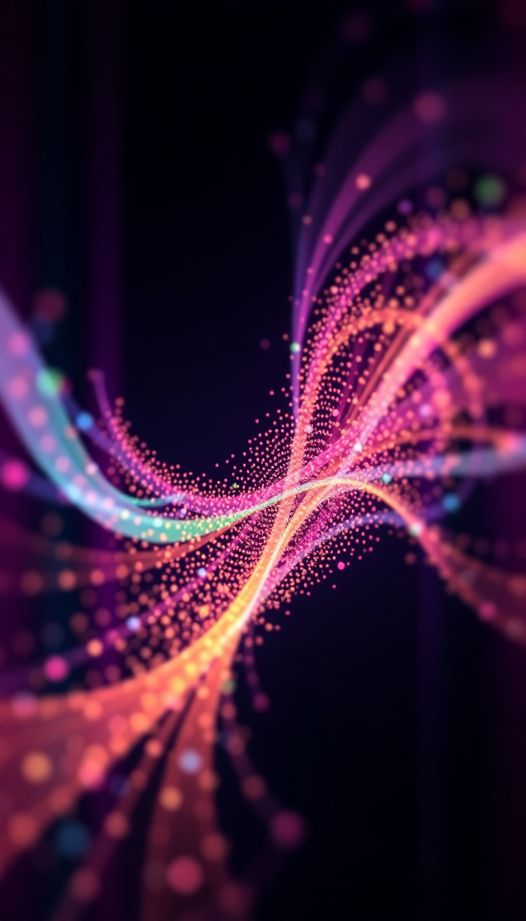 Flowing Particles Stream Colorful Abstract Prime Wallpaper
