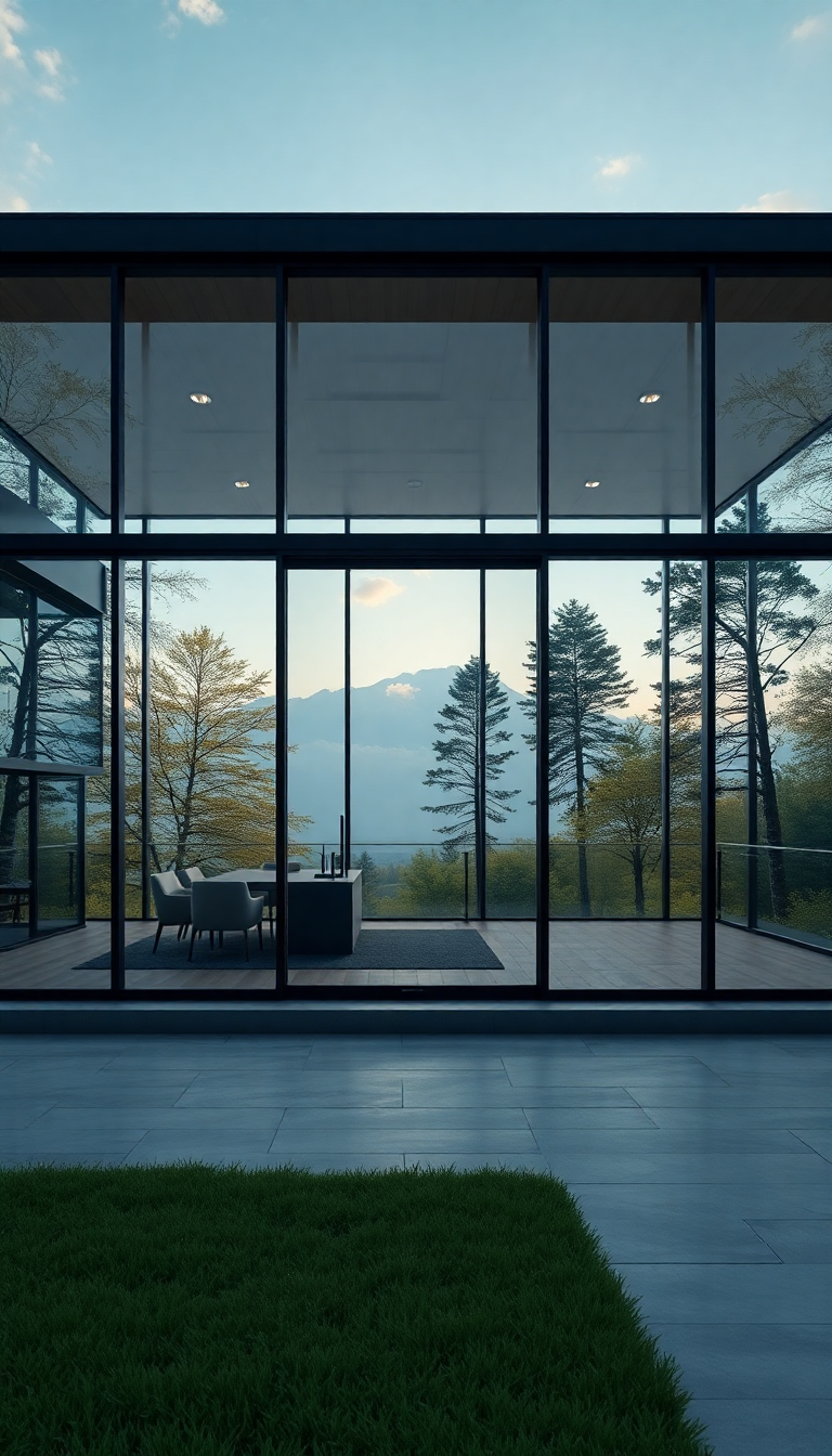 Western Modern House Walls View Photorealistic Wallpaper