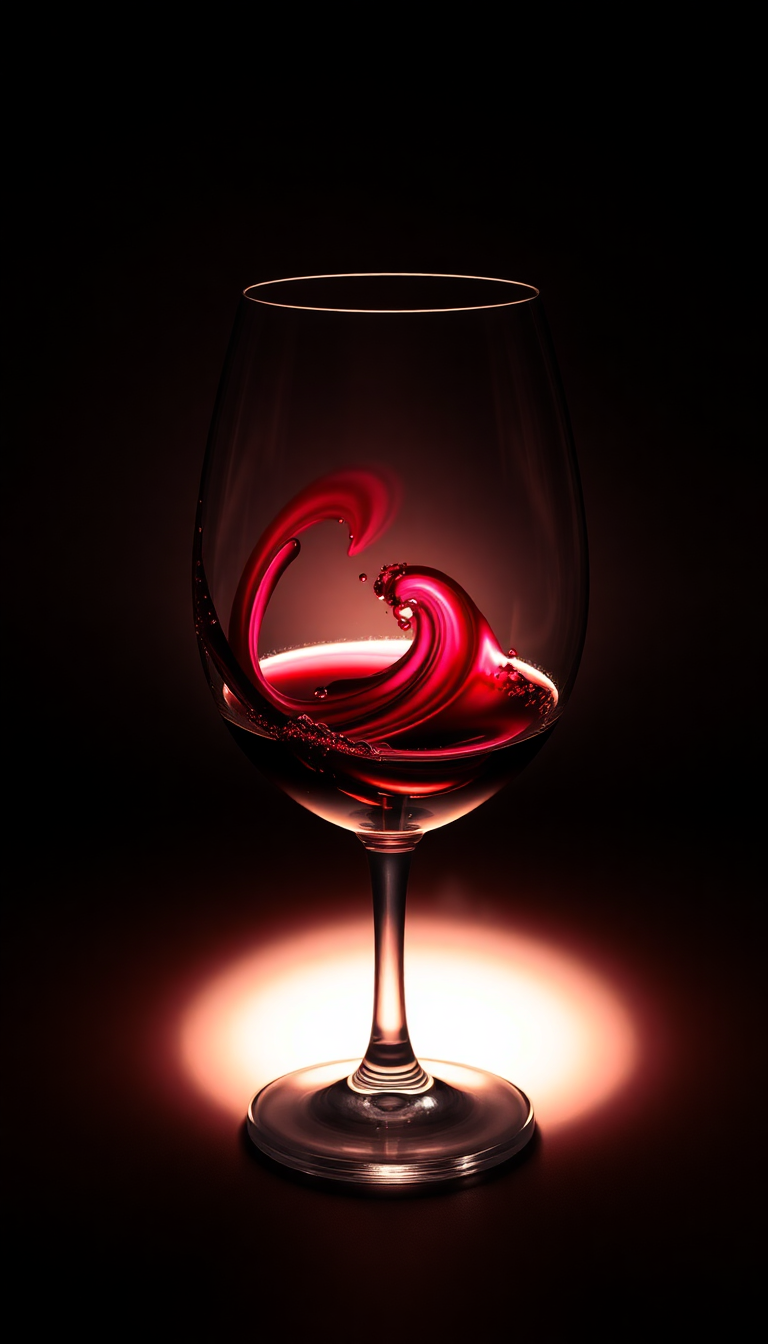 Tranquil Oceanic Wine Glass Swirl Wallpaper