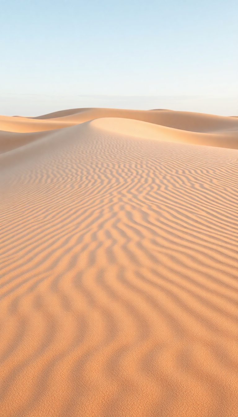 Sand Dune Ripples Wind Patterns Desert Photorealistic HD Wallpaper