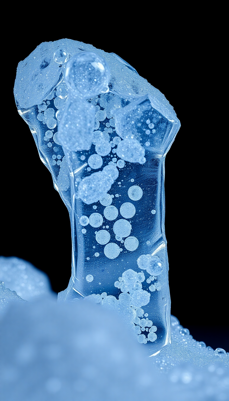 Frozen Bubbles Trapped Crystal Nature Select Wallpaper