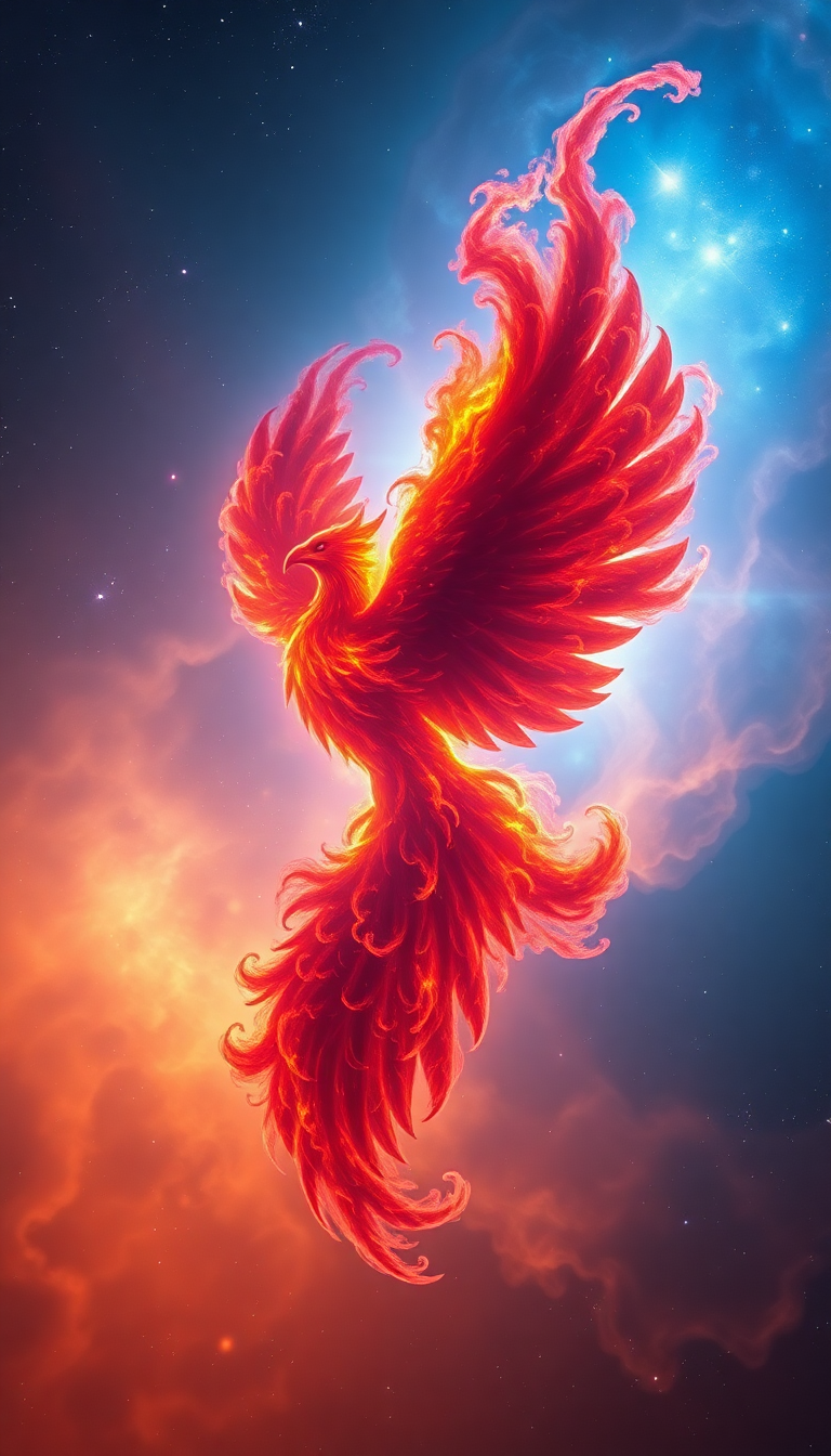 Pristine Bird Phoenix Like Shaped Digital art Wallpaper