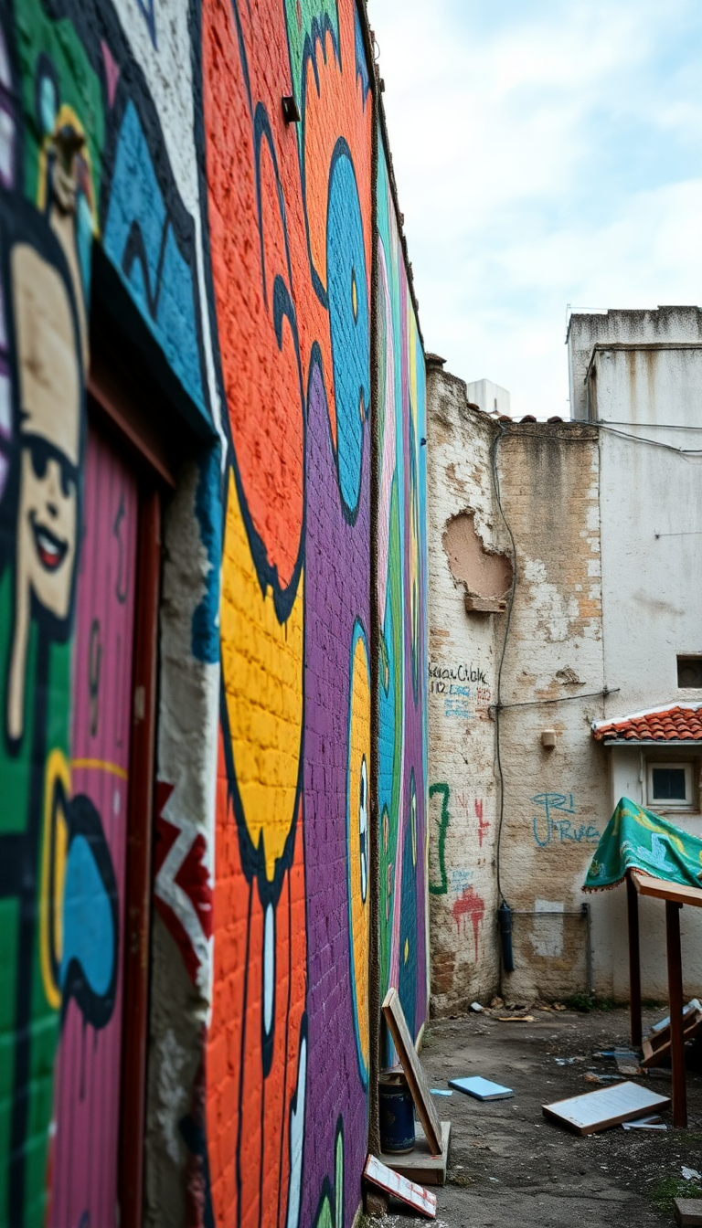 Street Art Mural Colorful Wall Urban Photorealistic Max Wallpaper