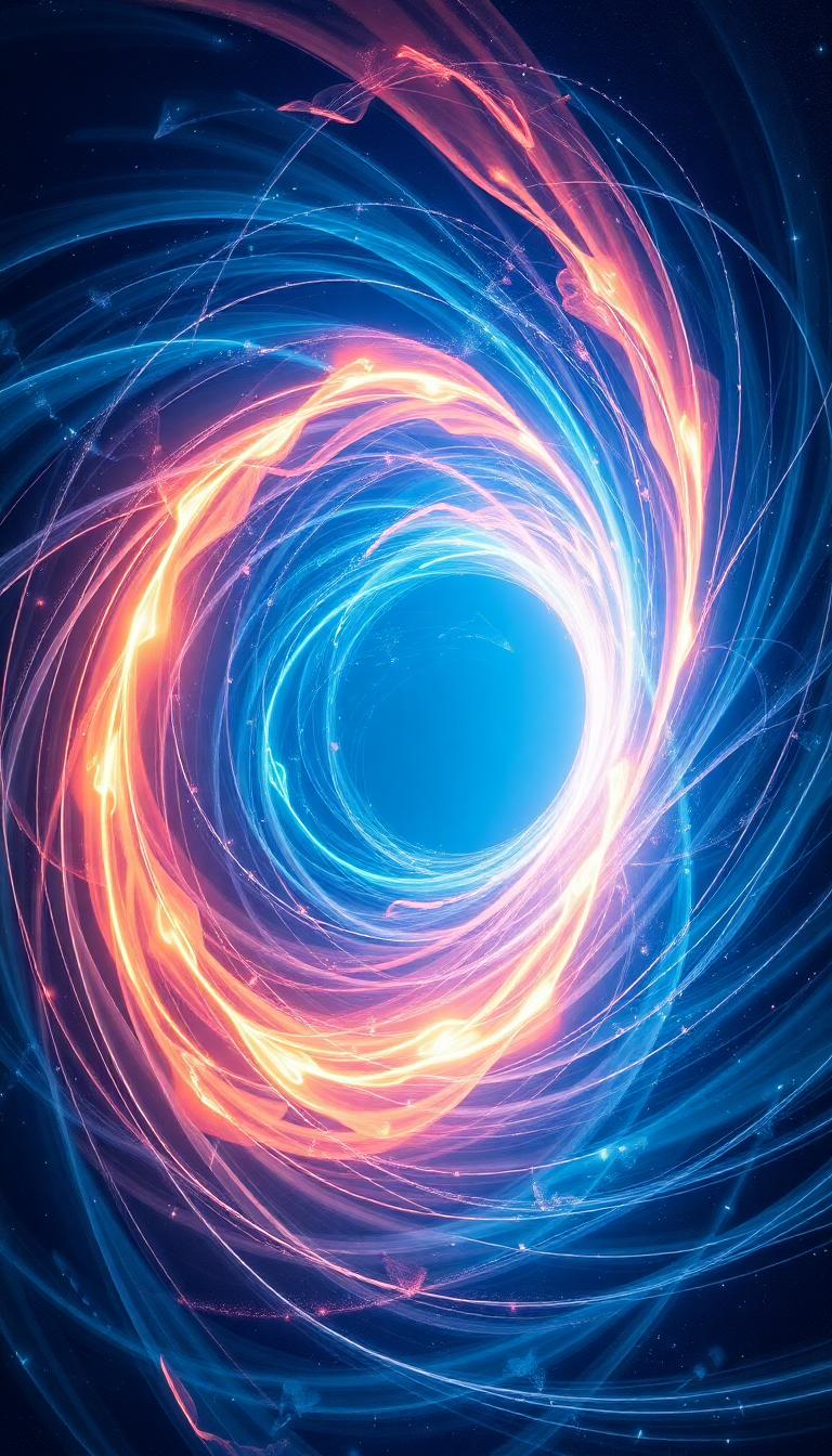 Iridescent Gateway Energy Swirling Portal Digital art Wallpaper