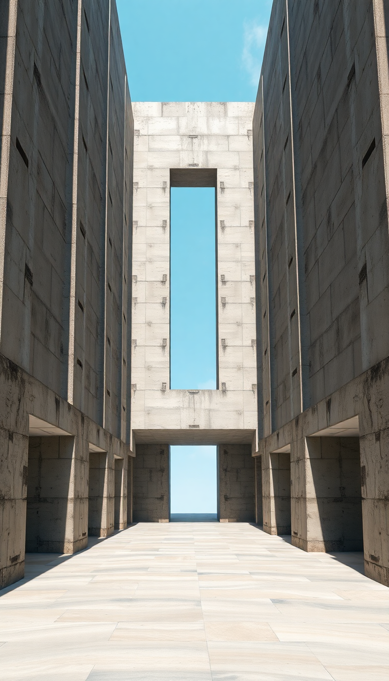 Architecture Concrete Geometric Shadows Minimalist HD Wallpaper