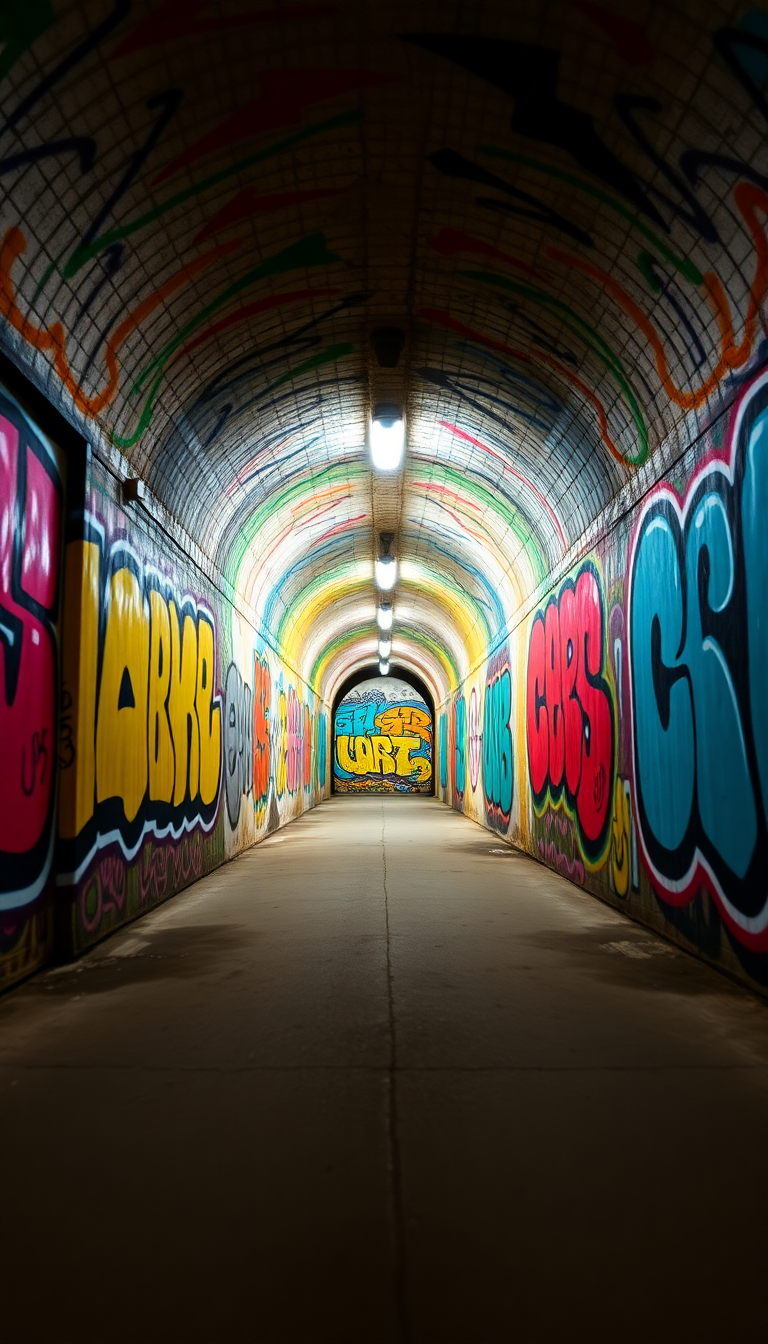 Charming Tunnel Perspective Vanishing Point Photorealistic Wallpaper