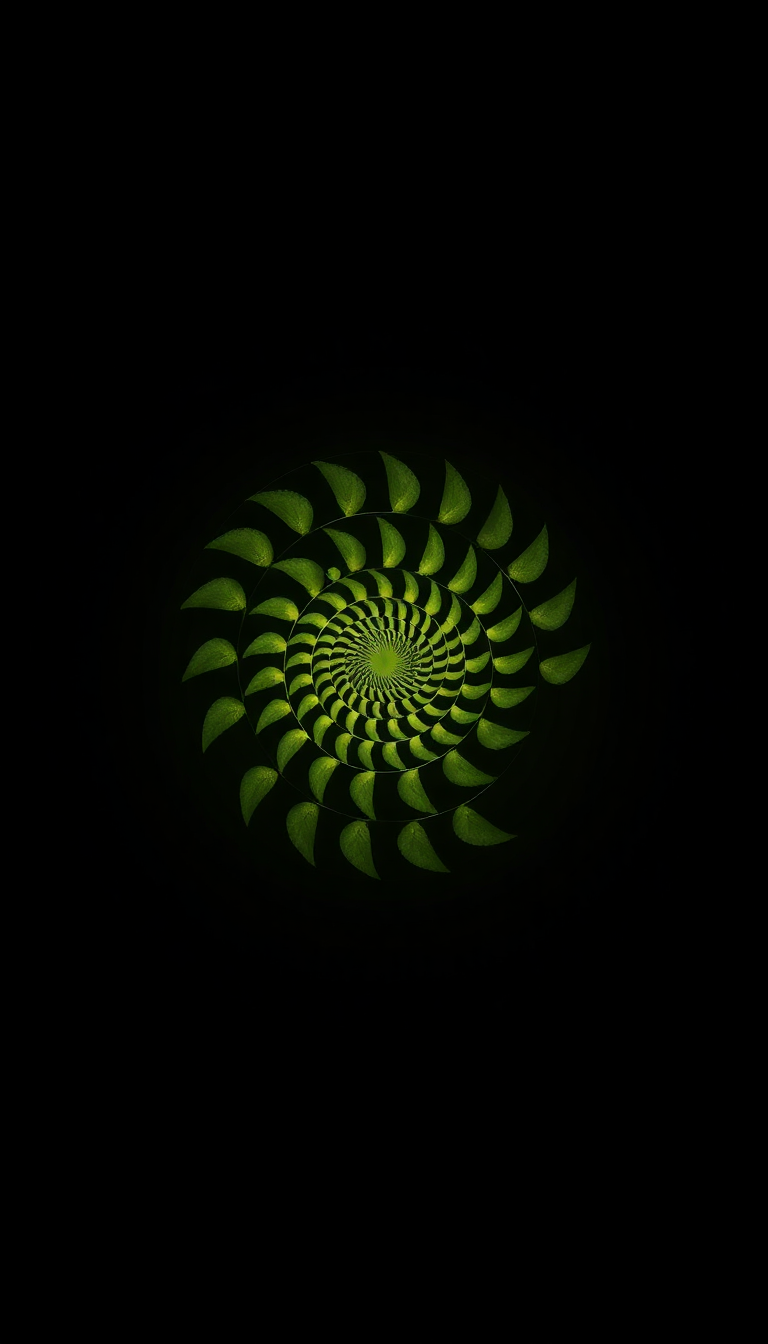 Classic Fibonacci Golden Nature Minimalist Wallpaper