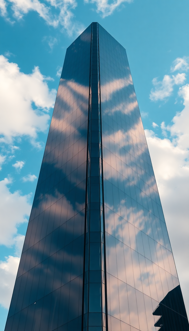 Glass Skyscraper Reflections Whimsical HD Wallpaper