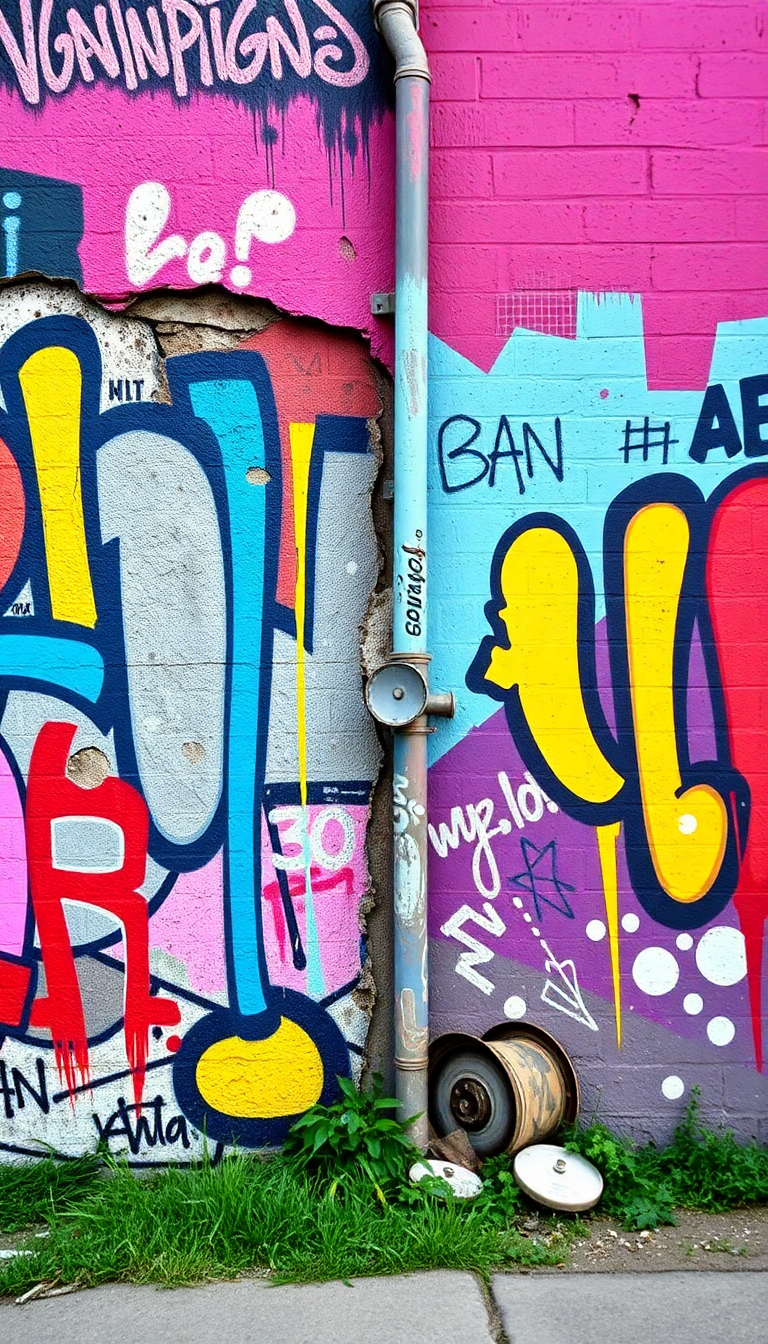 Street Art Mural Colorful Wall Photorealistic Wallpaper