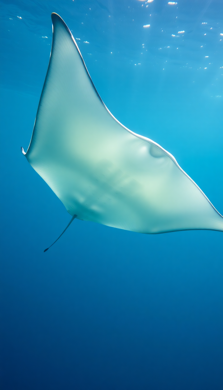 Manta Ray Gliding Arctic HD Wallpaper