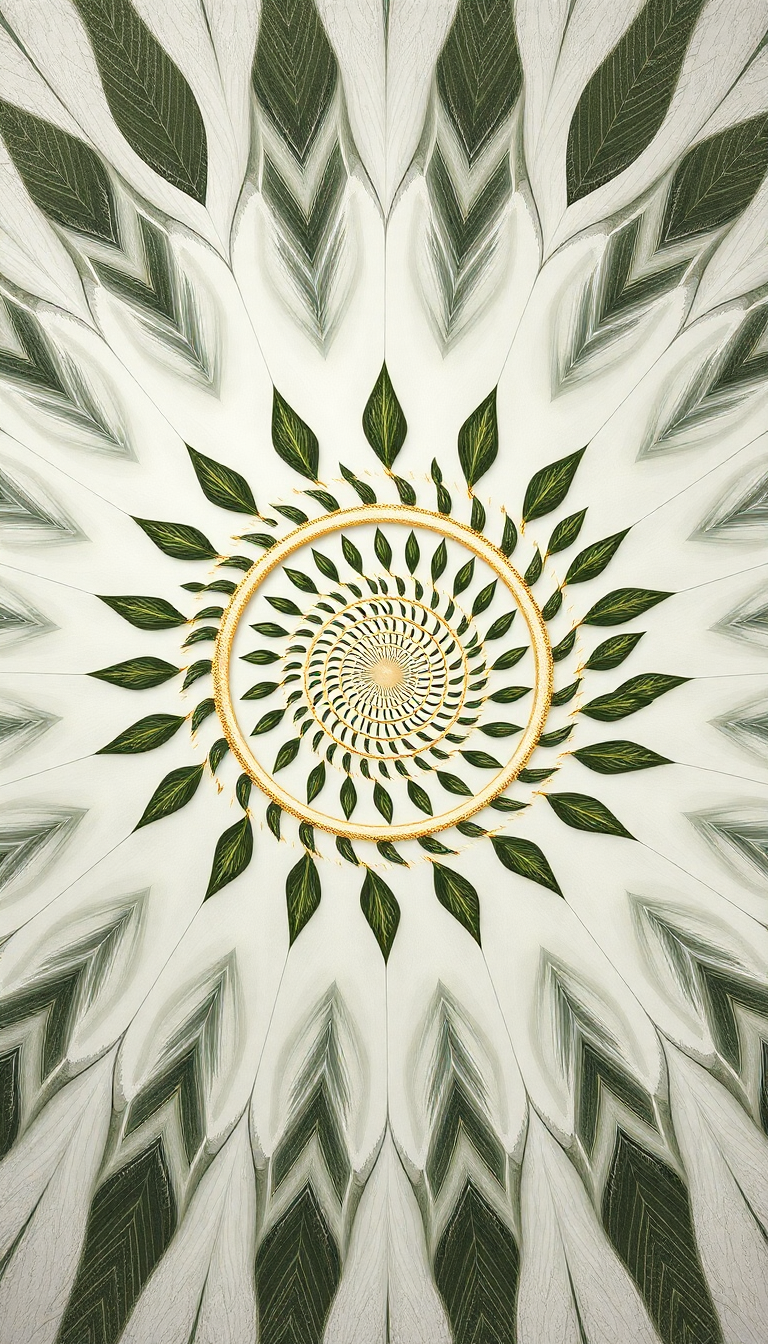 Midnight Dusky Fibonacci Spiral Golden Wallpaper