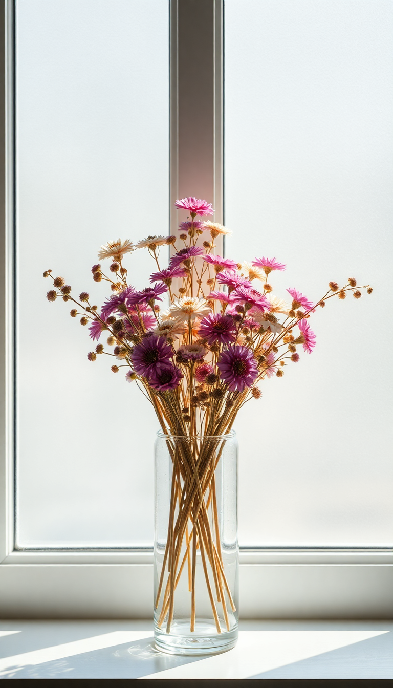 Splendid Flowers In Glass Vase Aesthetic Wallpaper