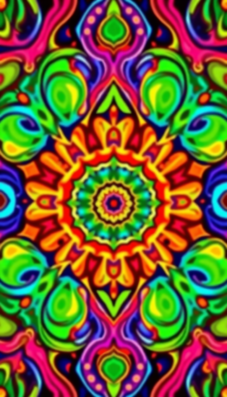 Silky Gothic Psychedelic 60s Pattern Wallpaper