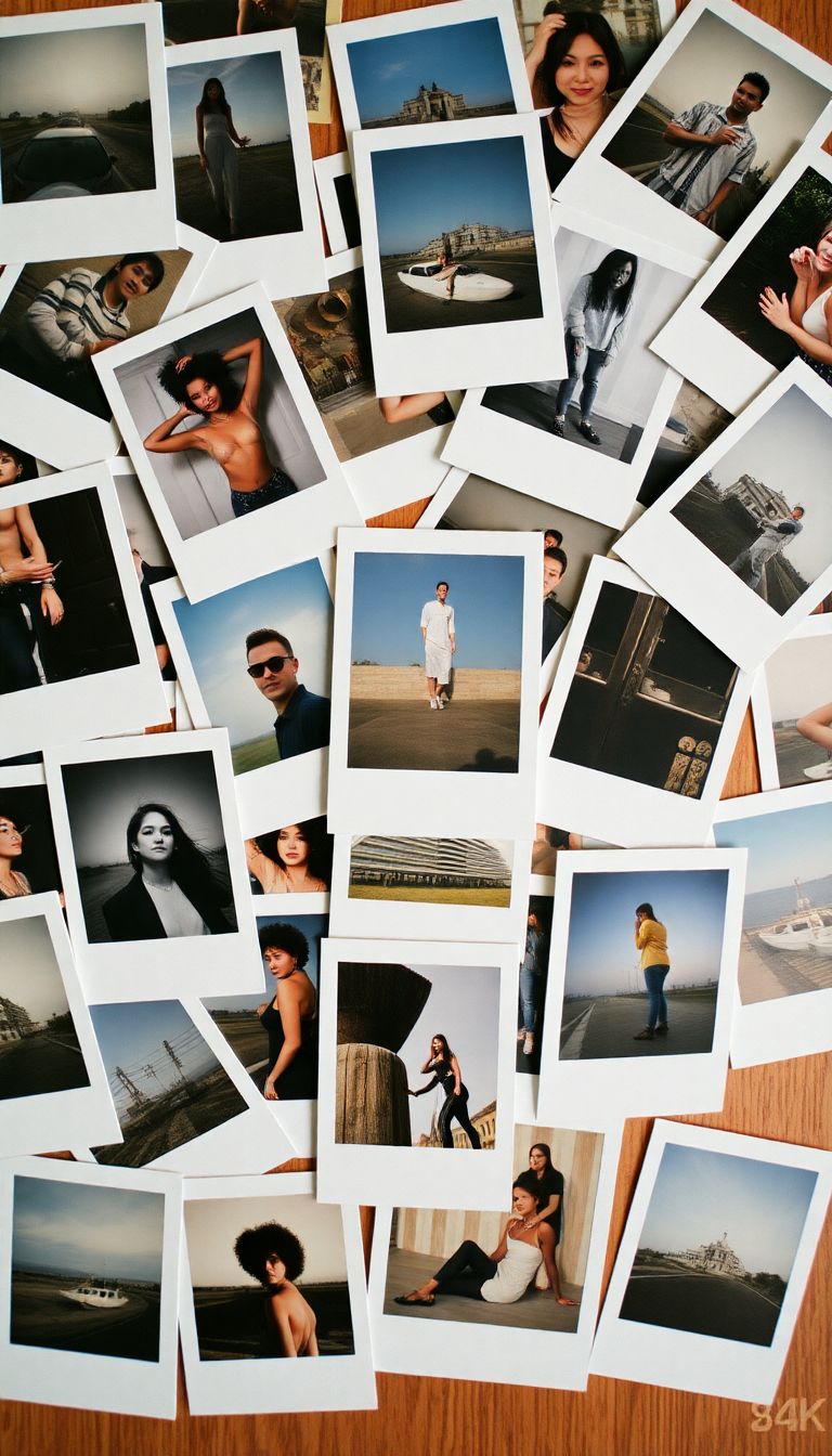 Dawn Memories Scattered Collection Polaroid Aesthetic Wallpaper