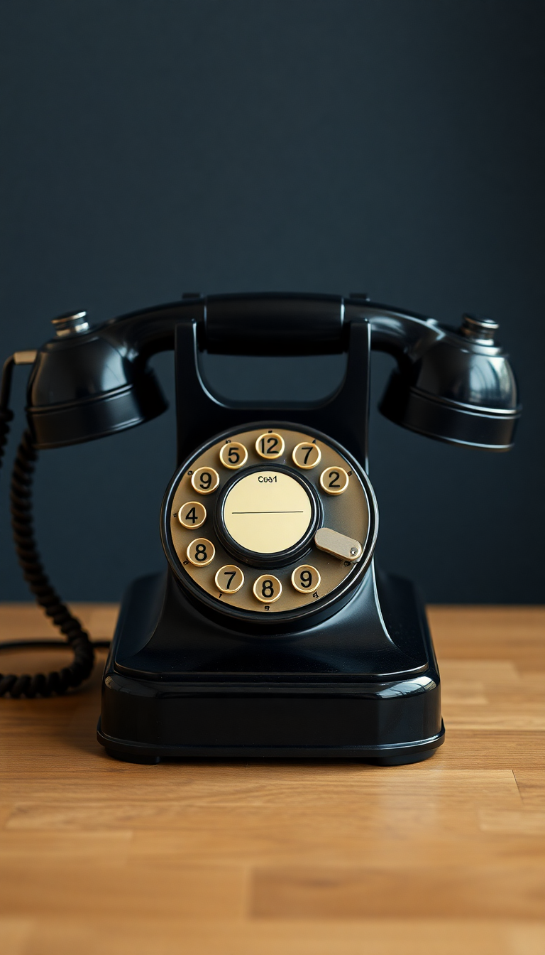 Sacred Classic Dial Rotary Telephone Photorealistic Wallpaper
