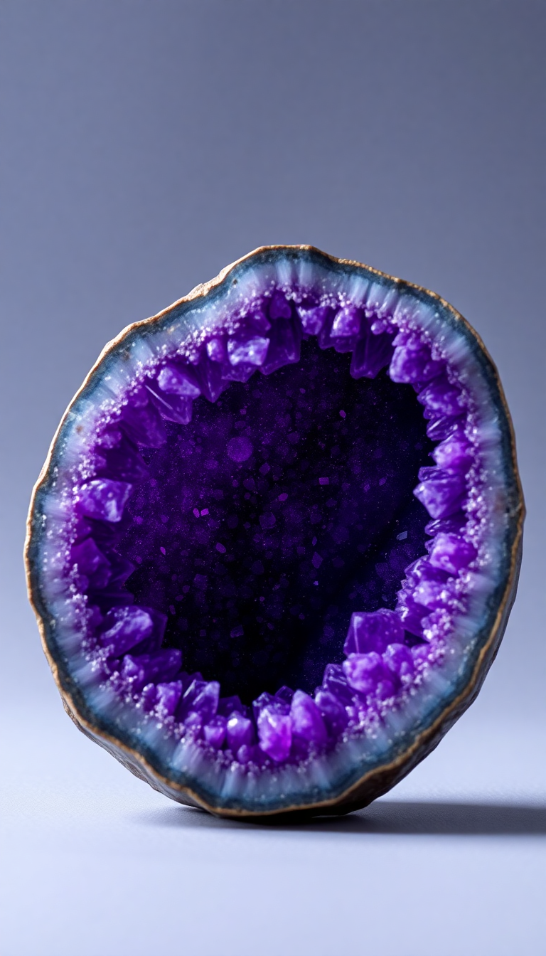 Gothic Geode Interior Amethyst Photorealistic Wallpaper