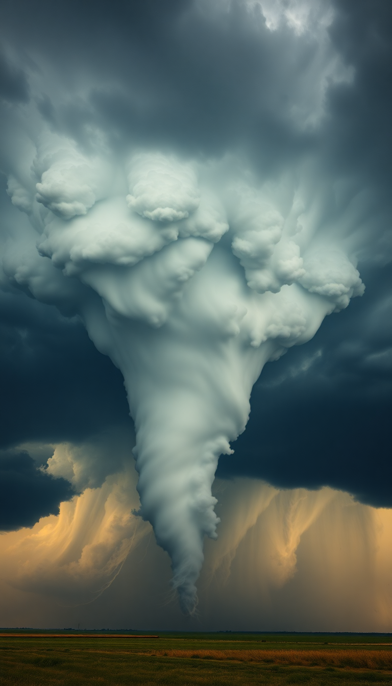 Abstract Supercell Dramatic Forming Photorealistic Wallpaper