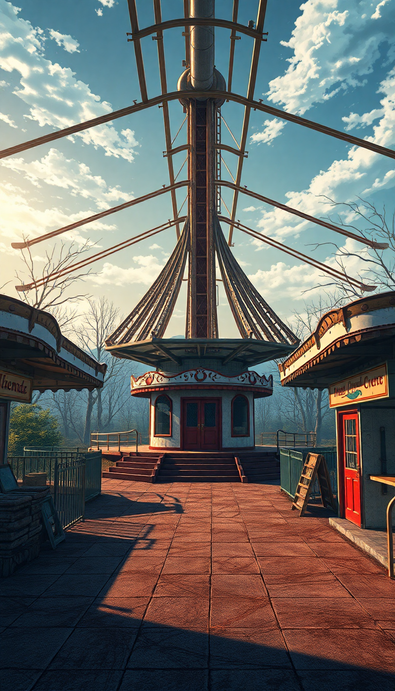 Park Anime Eerie Nostalgic Anime Modern Wallpaper