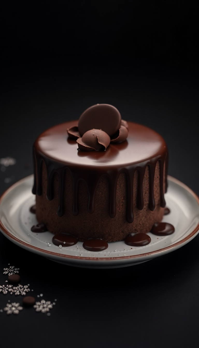 Chocolate Drip Cake Decadent Dessert Photorealistic Wallpaper