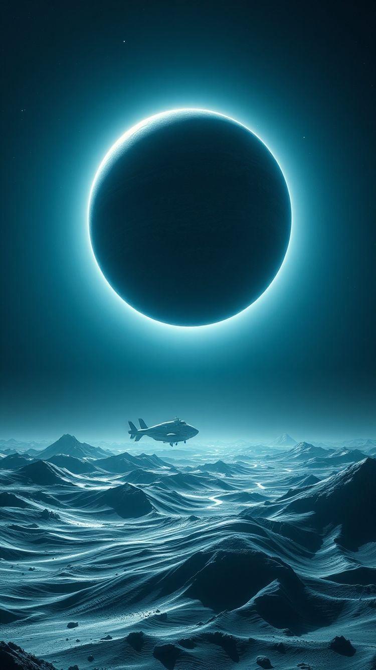 Rising Over Alien Ocean Space Special Wallpaper