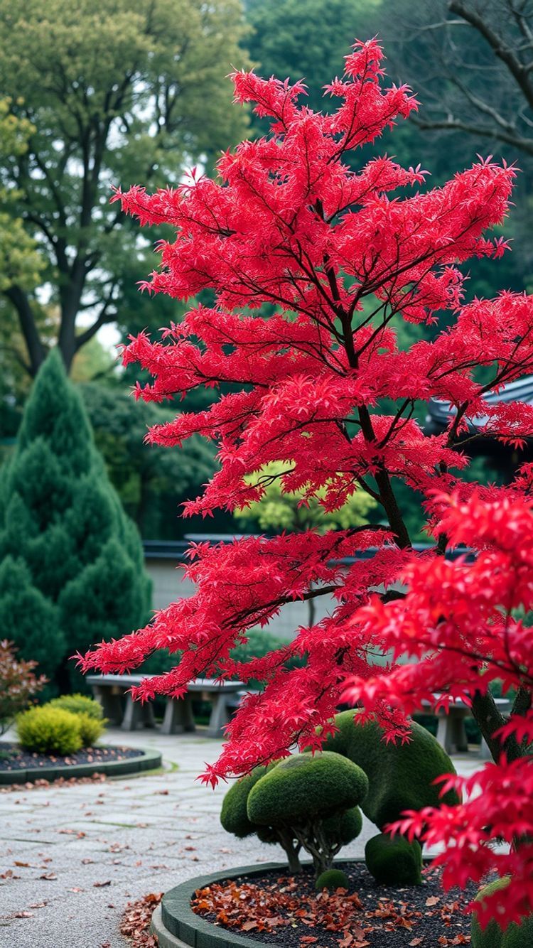 Aesthetic Ethereal Maple Tree Autumn Wallpaper