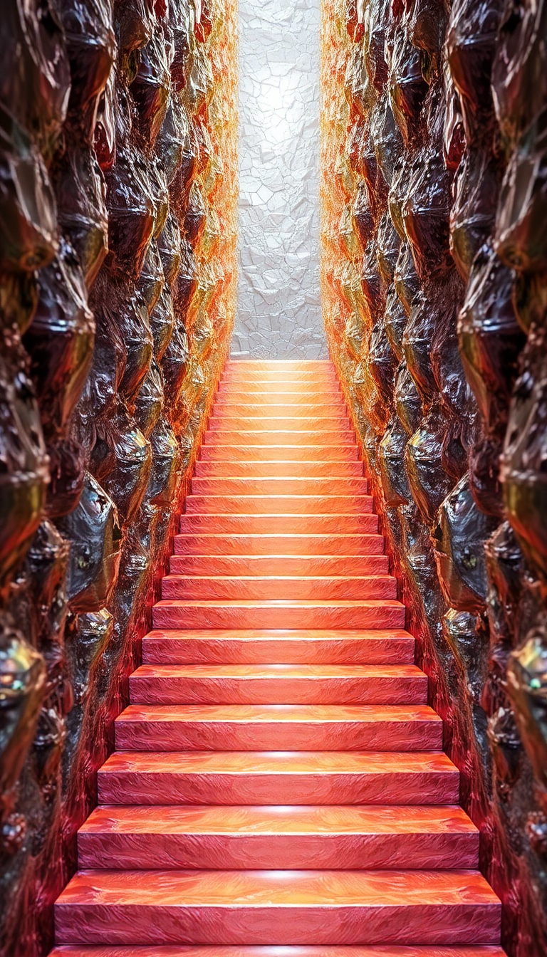 Bismuth Crystal Formation Warm HD Wallpaper