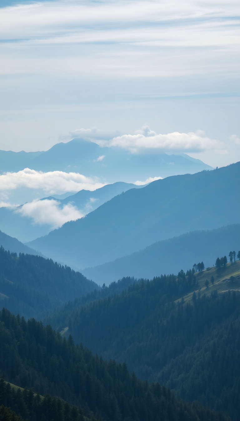 Electric Rolling Over Mountains Valley Photorealistic Wallpaper