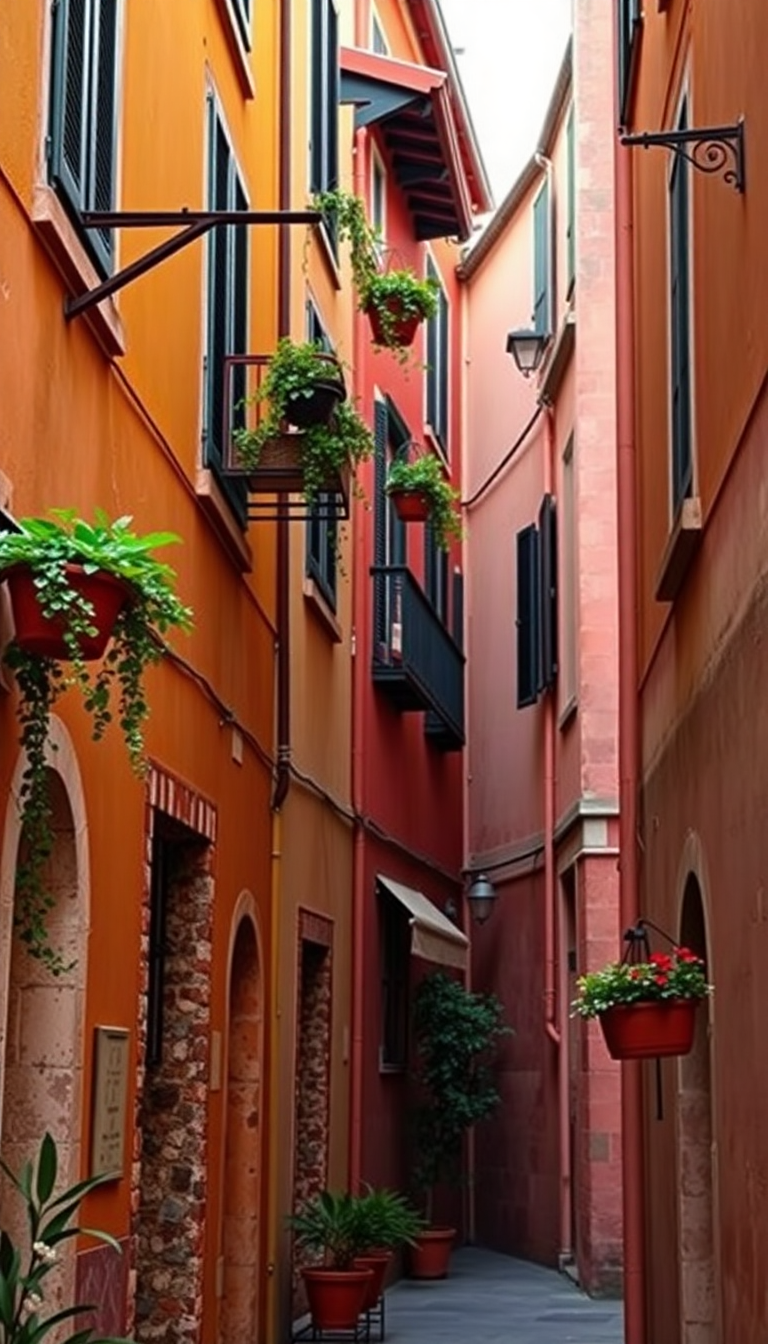 Narrow Italian Alley Iridescent HD Wallpaper