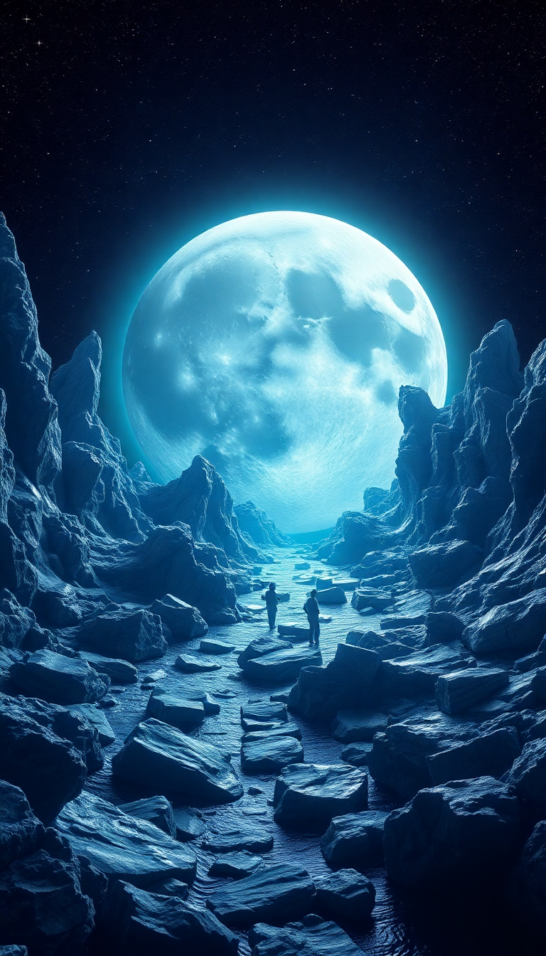 Rustic Caves On Alien Moon Digital art Wallpaper
