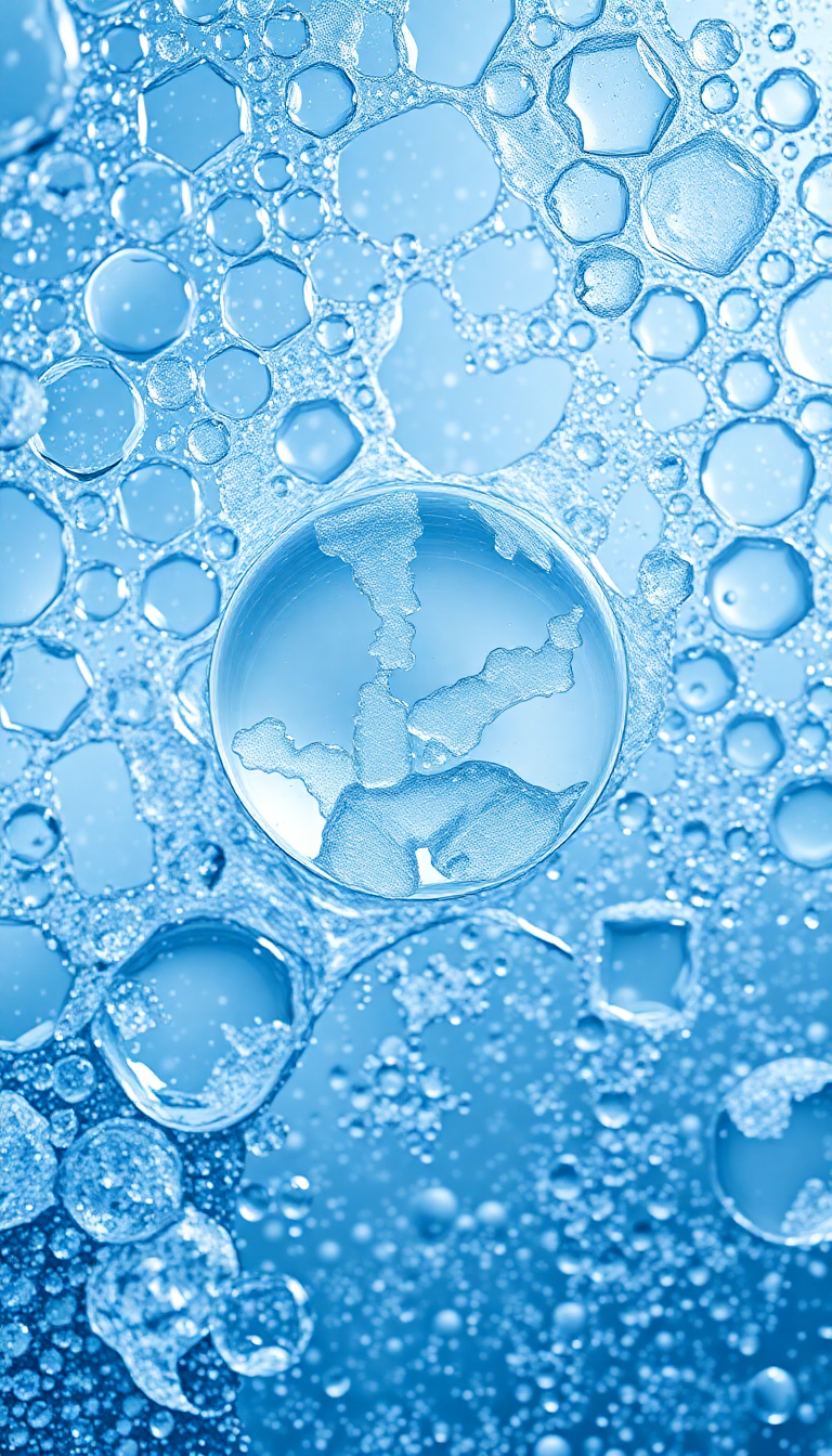 Ice Texture Frozen Bubbles Trapped Photorealistic Wallpaper