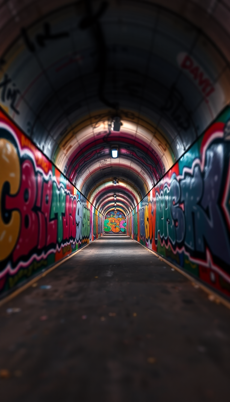Retro Point Vanishing Perspective Tunnel Photorealistic Wallpaper