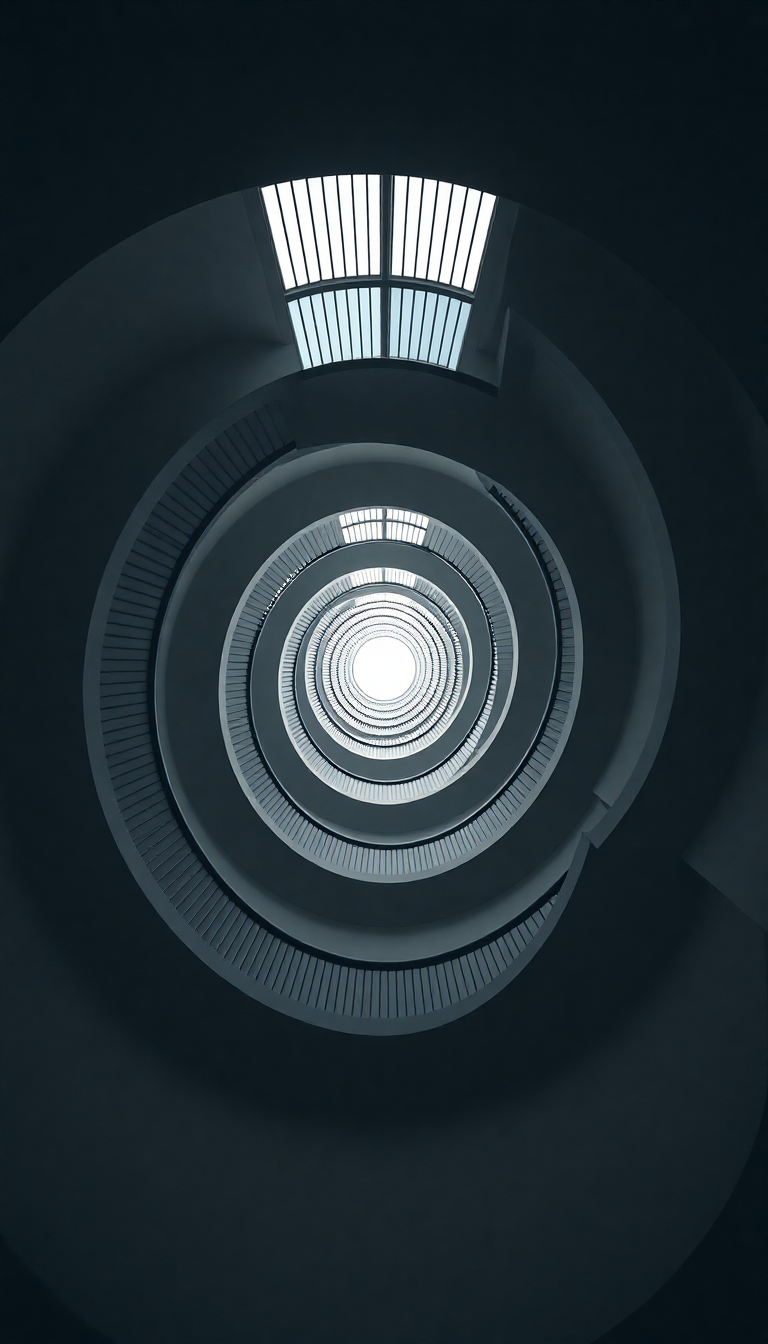 Spiral Staircase Looking Bold HD Wallpaper