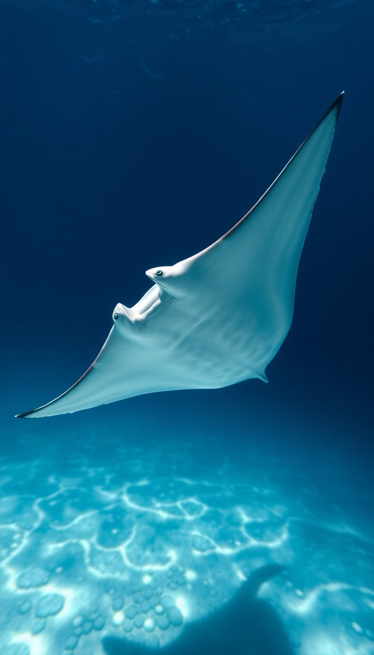 Photorealistic Minimalist Ray Gliding Graceful Wallpaper