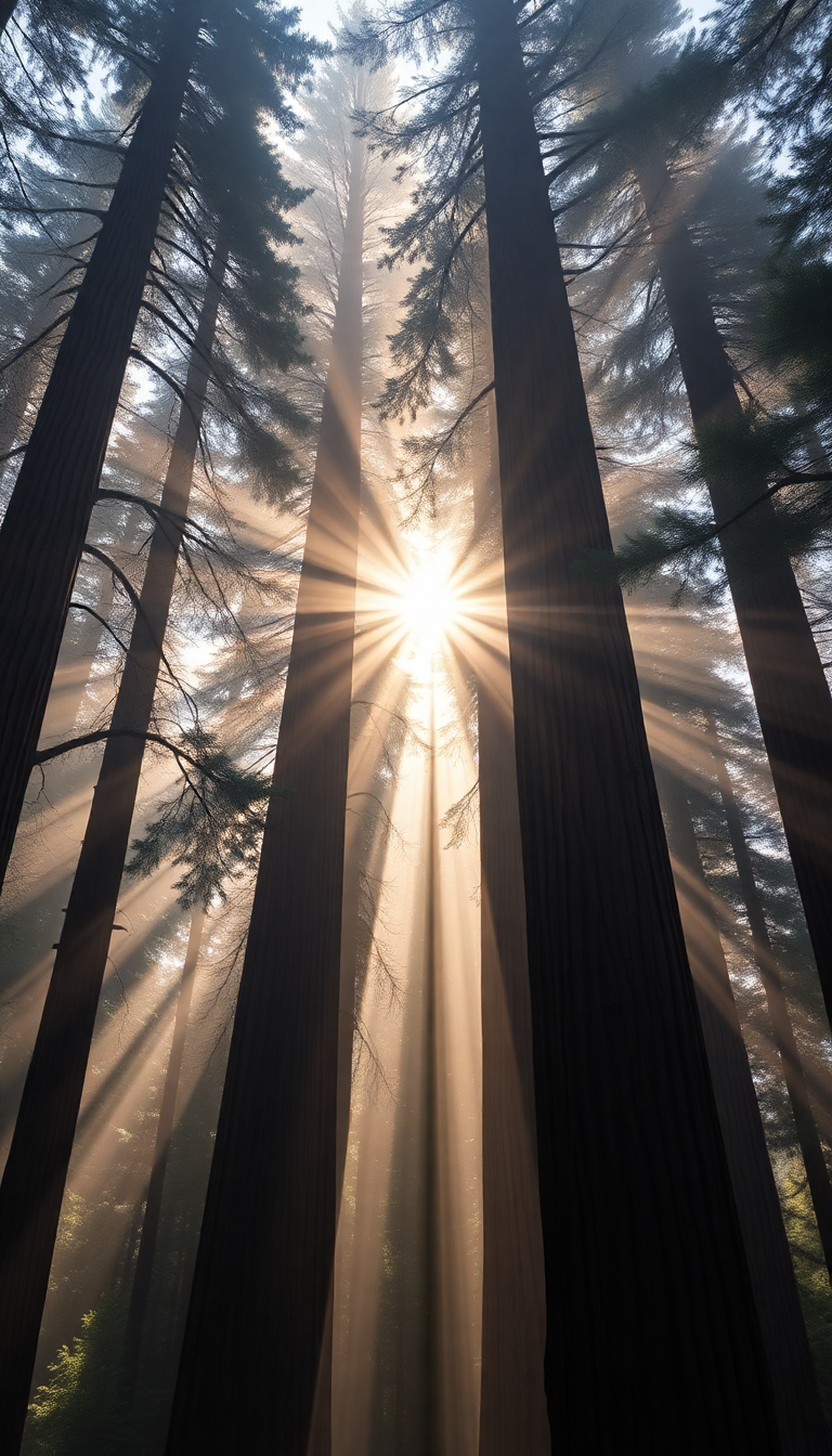 Fog Sunbeams Filtering Through Nature Max Wallpaper